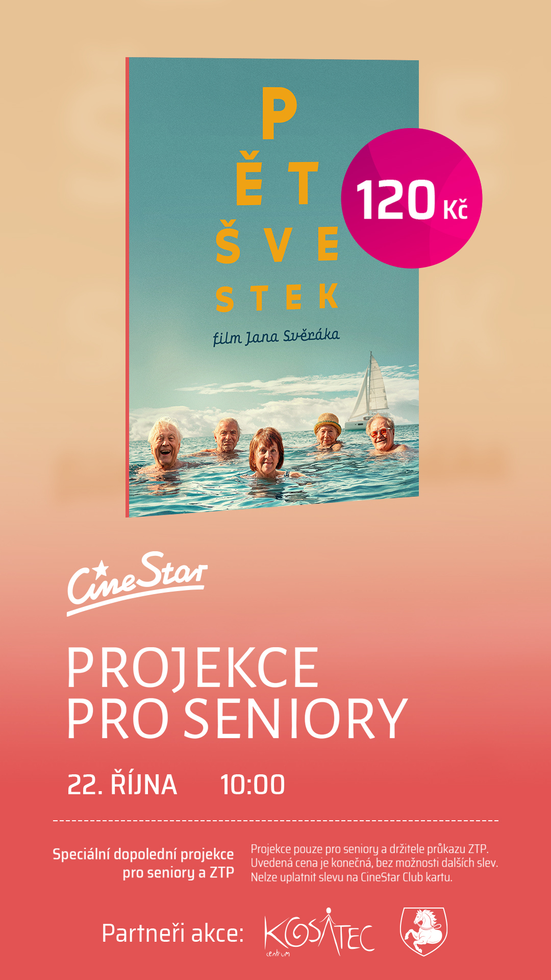 Seniorská projekce s filmem Pět švestek 22.10.