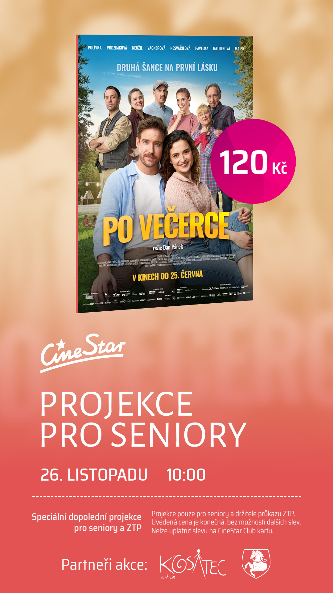 Seniorská projekce s filmem Po večerce 26.11.