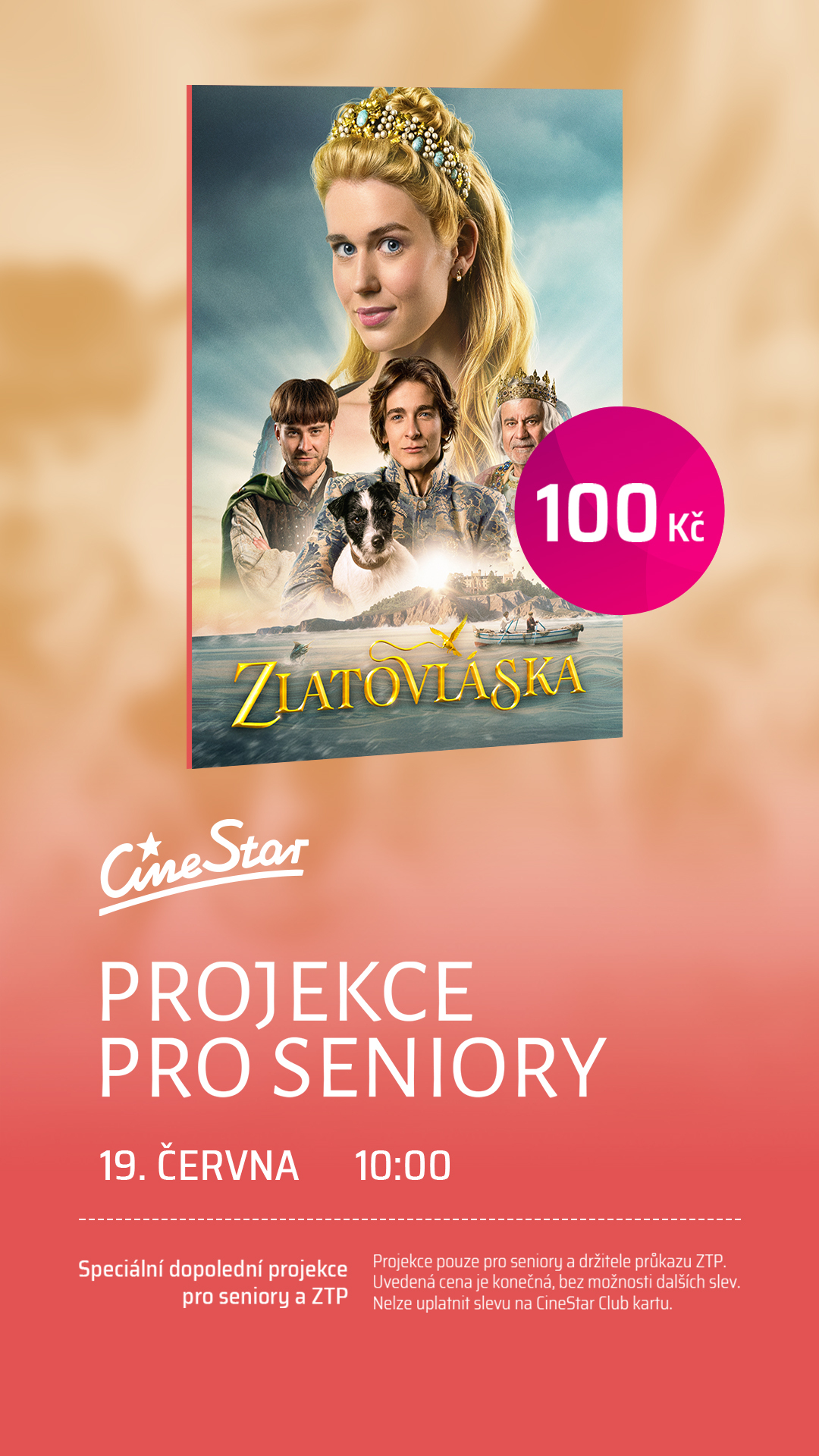 Seniorská projekce s filmem Zlatovláska Jihlava